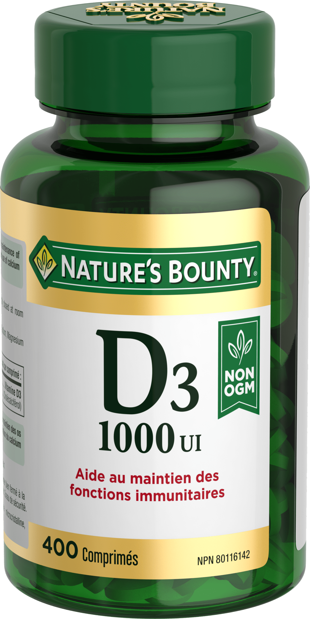 NBBL Vit D 1000 UI Non-GMO BC 24x400ctCA