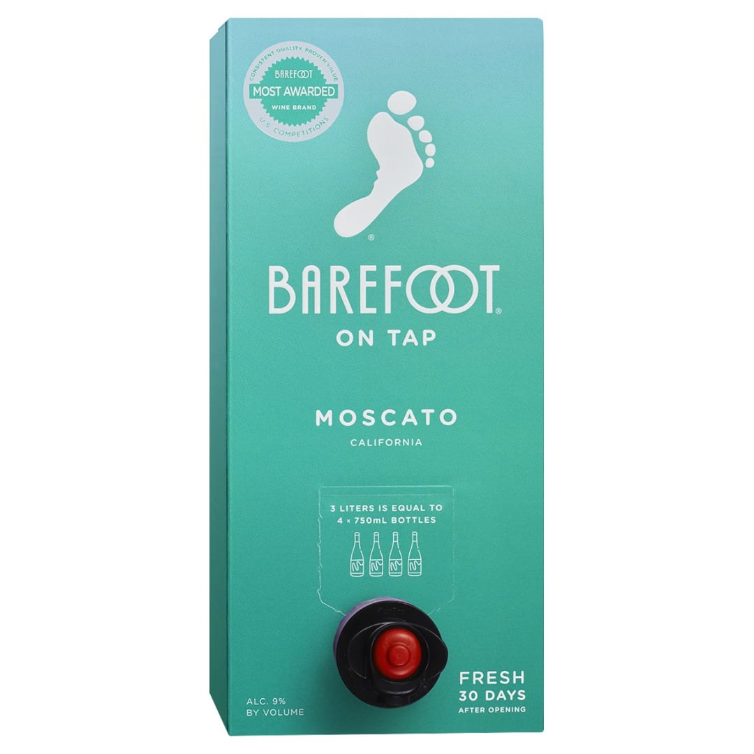 Barefoot Cellars On Tap Moscato White Wine 3L Box Wine