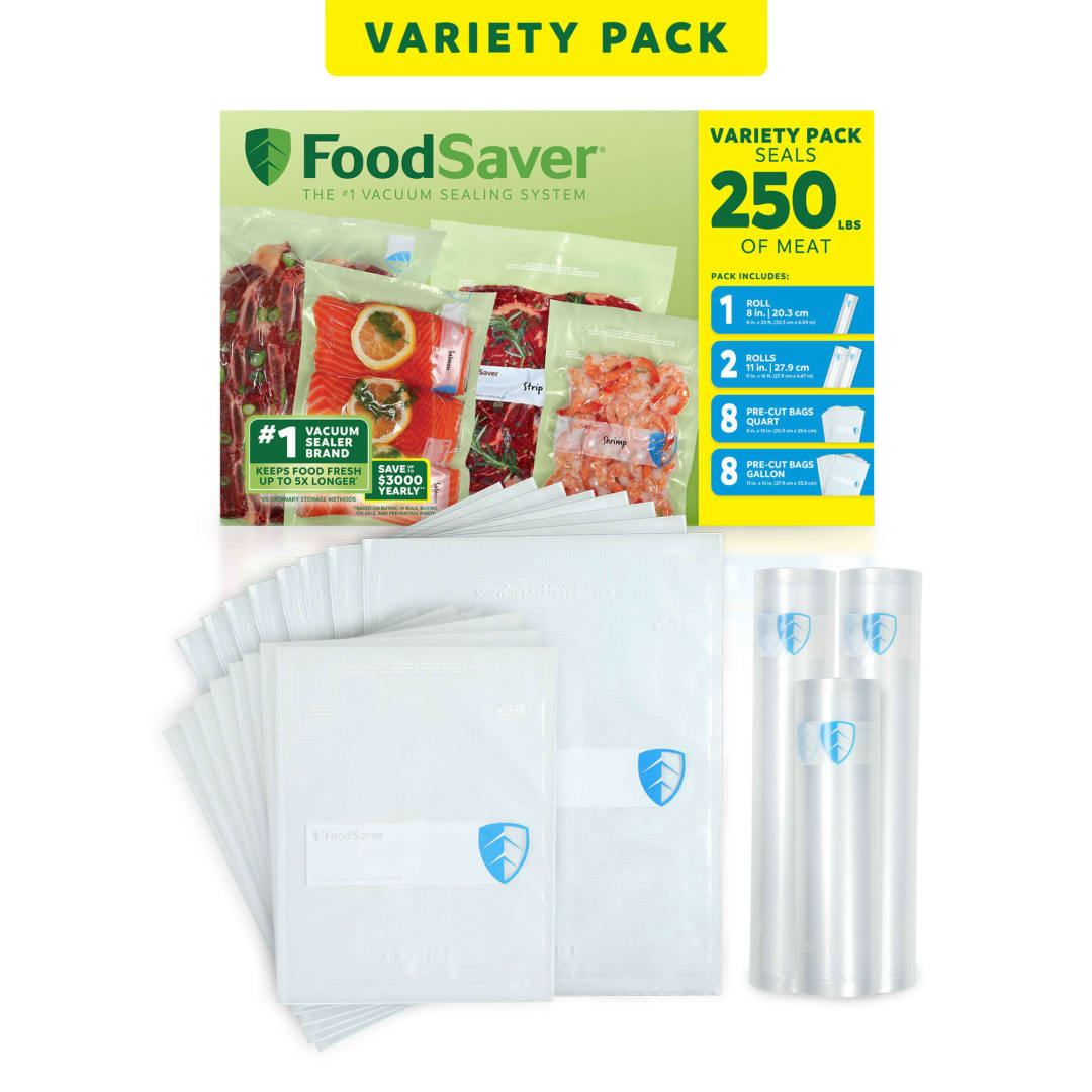 FoodSaver BPA-Free Vacuum Sealer Variety Pack, 2 Count, Freezer Bags for Storage
