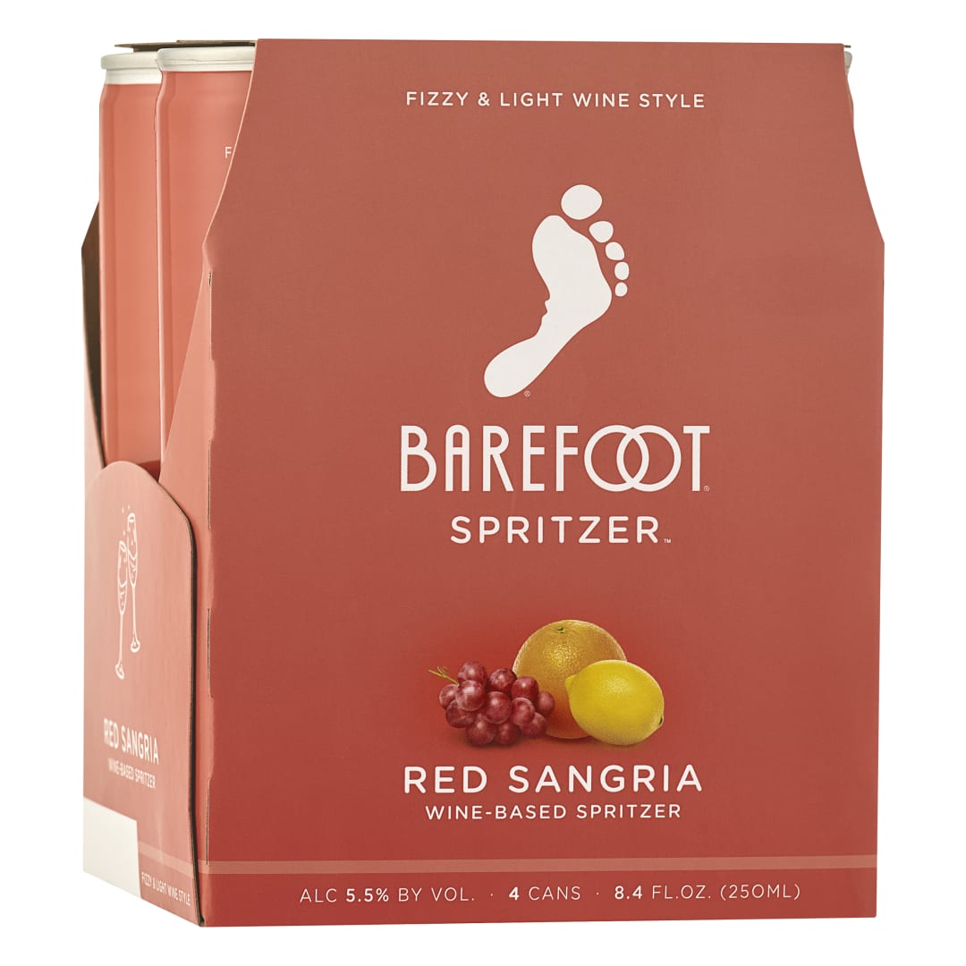Barefoot Spritzer Sangria Red Wine 1 Single Serve 250ml Can