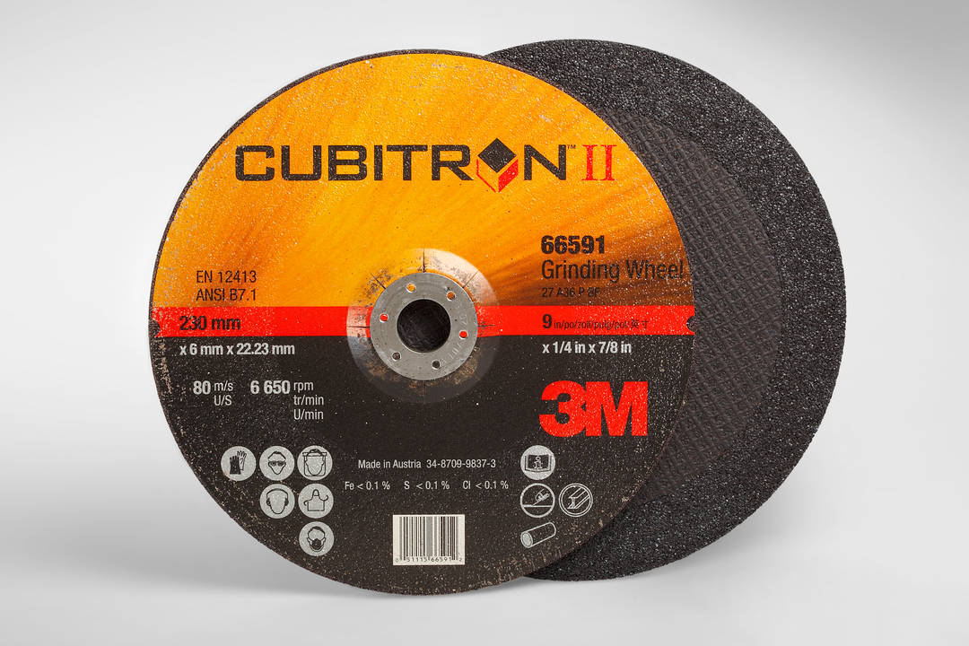Disco de Desbaste 3M™ Cubitron™ II, Diâmetro 230 mm, Espessura 7,0 mm, Furo Central 22,23 mm