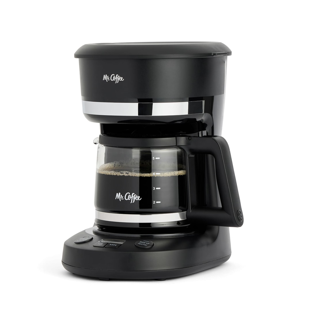 Mr. Coffee® Mini Brew Programmable Coffee Maker, 5-Cup Coffee Maker, Black