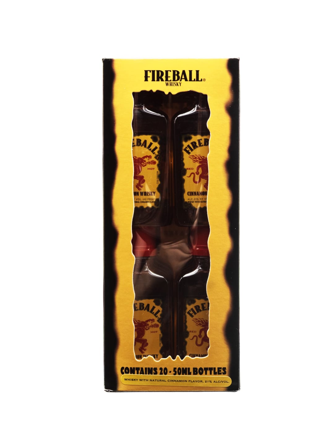 Fireball Hot Cinnamon Blended Whisky 20 Pack Window Box 50ml 42 Proof