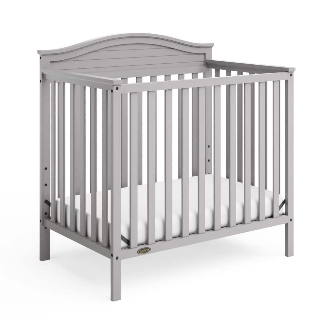 Graco® Stella 4-in-1 Convertible Mini Crib, Pebble Grey