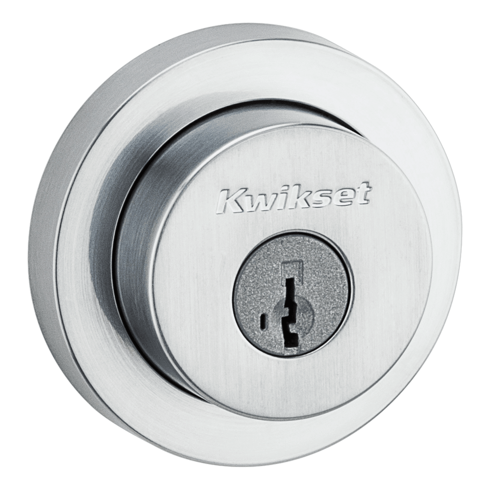 159 Round Deadbolt, Keyed Both Sides, featuring SmartKey Security™ in Satin Chrome
