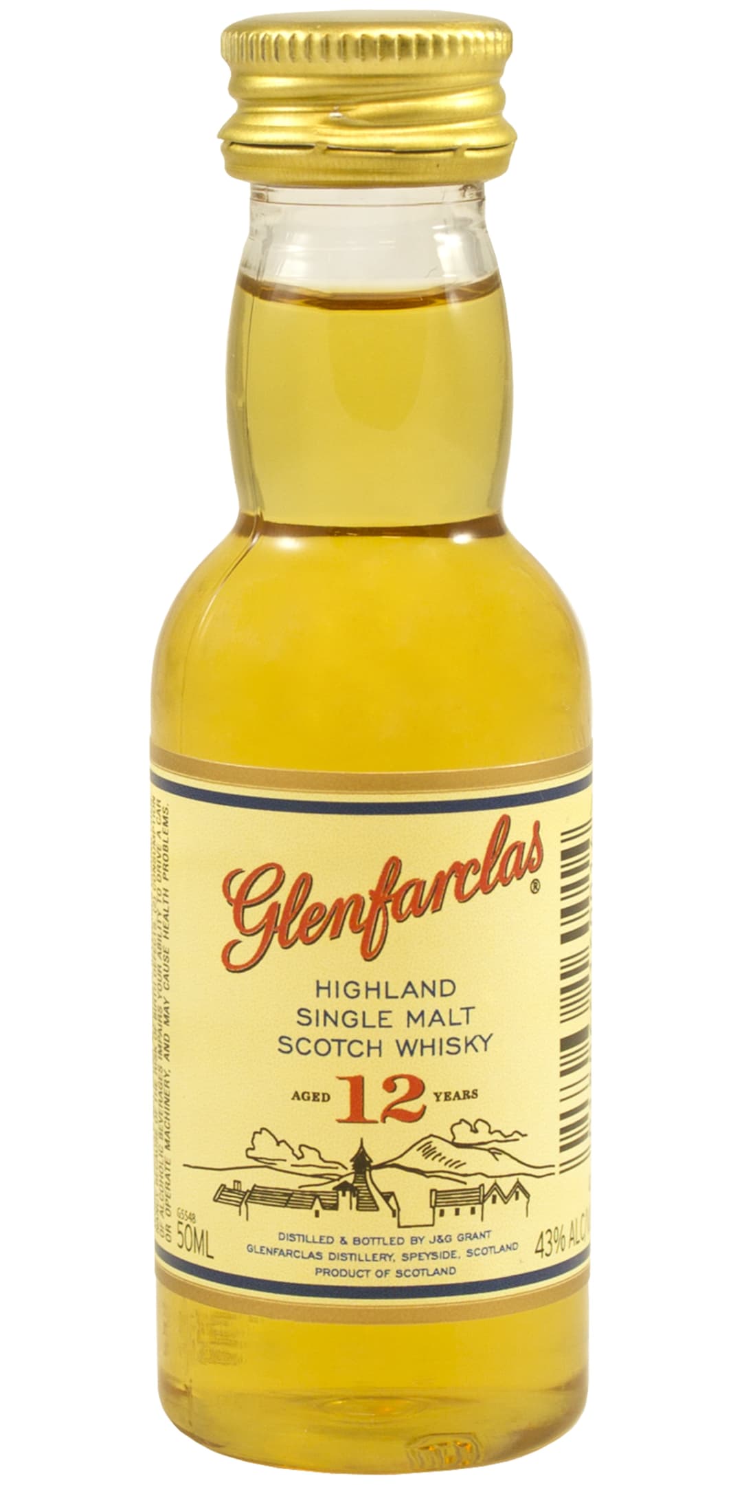 Glenfarclas 12 Years Aged Highland Single Malt Scotch Whisky 50ml 86 Proof