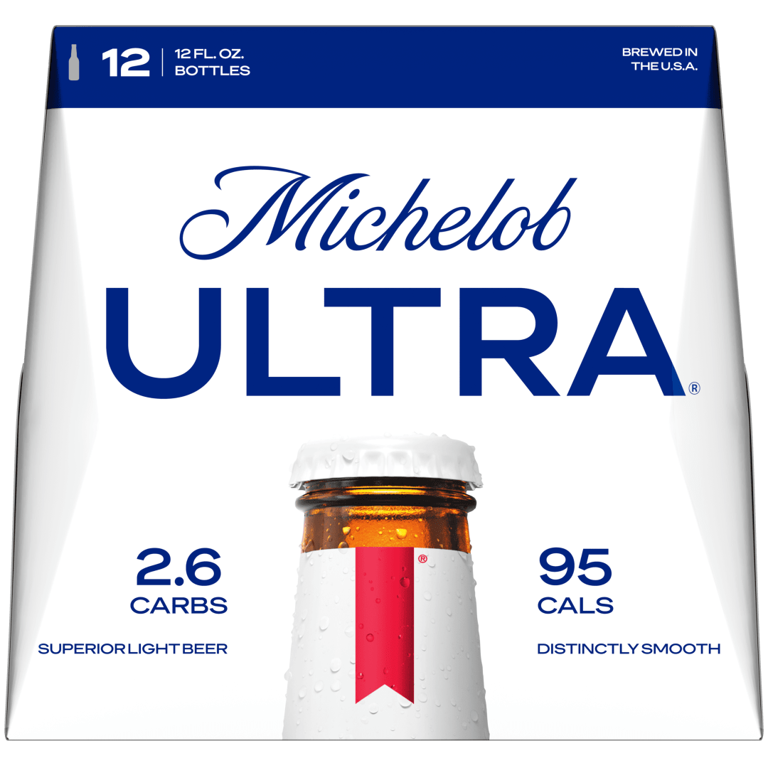 Michelob ULTRA Superior Light American Lager Beer 12 Pack, 12 fl oz Bottles