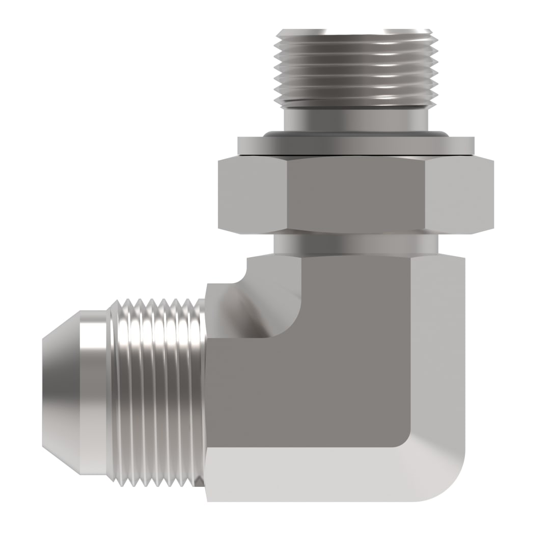Aeroquip Hose Nipple Assembly, 1a/06, ORS-F/06, CS, 90d (GG306-NP04-04)
