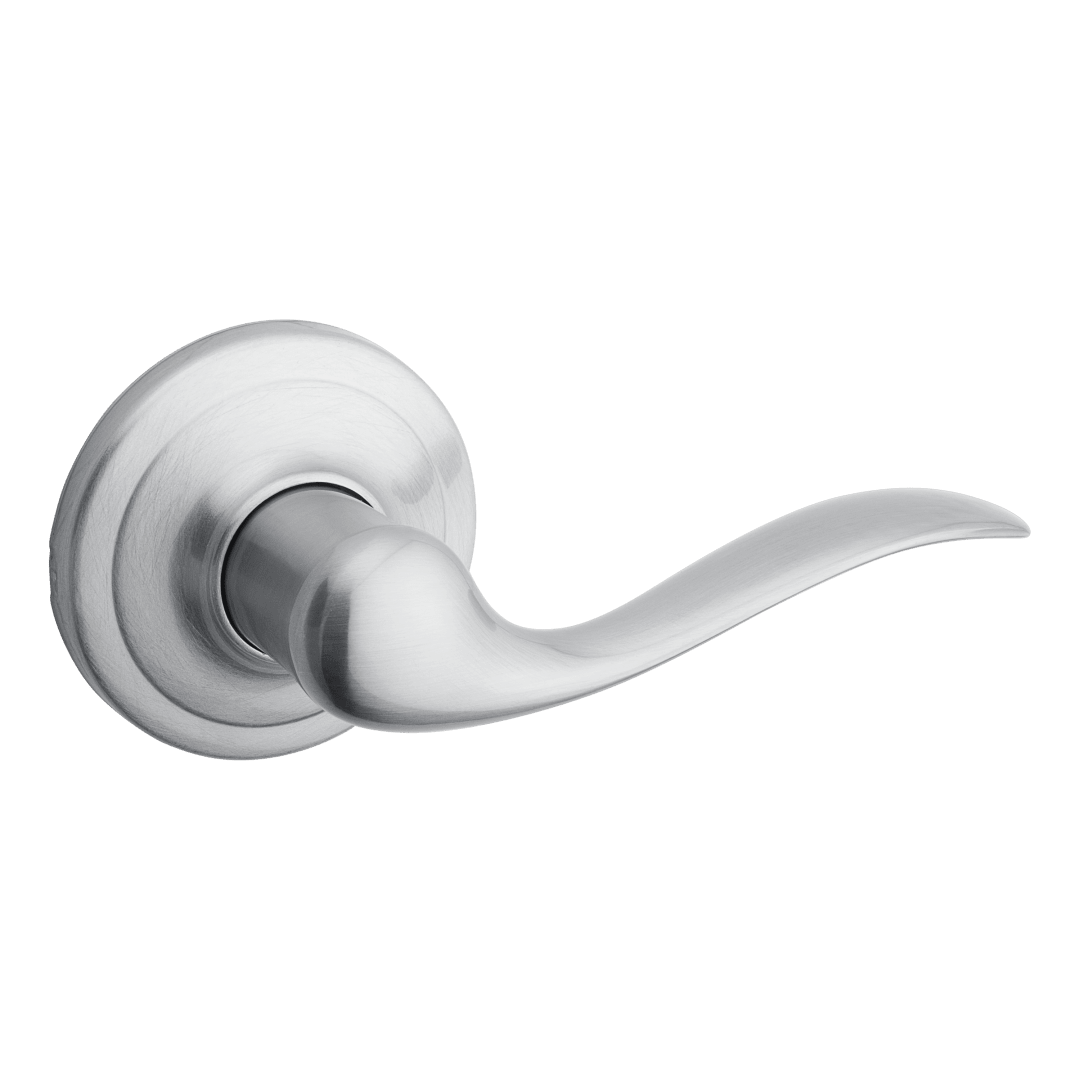 Tustin Half - Dummy Right Hand Wave Door Lever in Satin Chrome