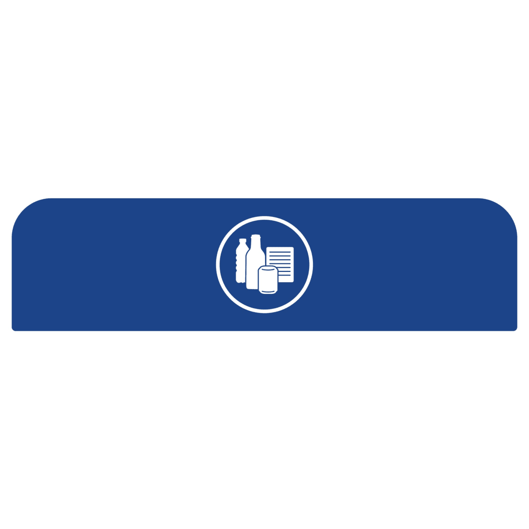 Configure™ Mixed Recycling 33 Gal Blue Sign