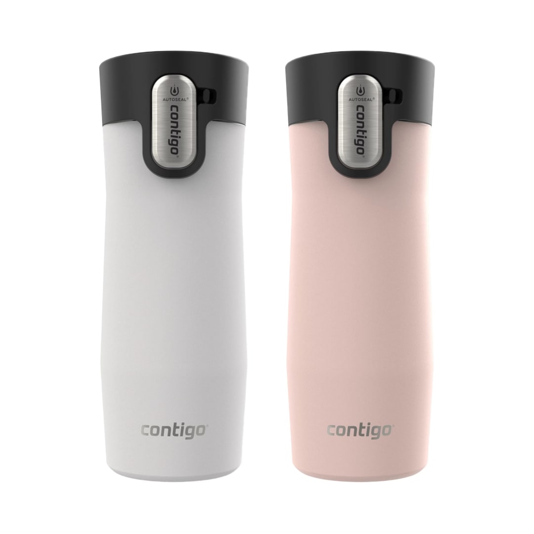 Contigo AUTOSEAL West Loop Vacuum-Insulated Stainless Steel Travel Mug with Easy-Clean Lid, 16 oz (473 mL), 2-Pack