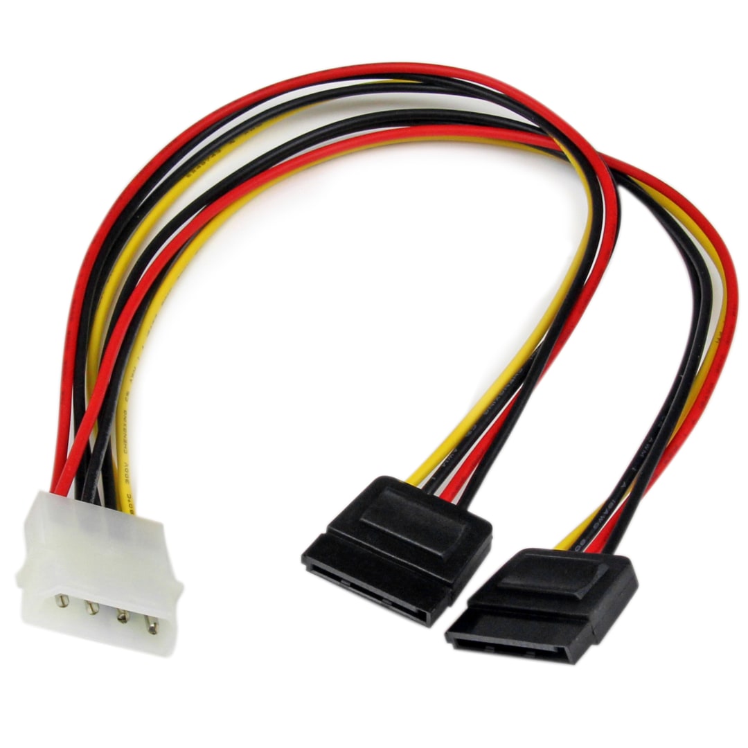 LP4 to 2 SATA Internal Power Splitter Cable