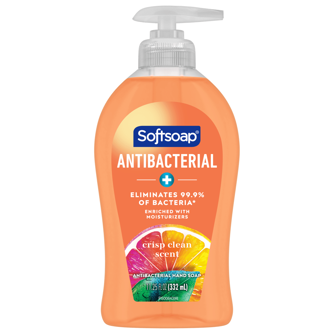 Softsoap Antibacterial Liquid Hand Soap, Crisp Clean Scent Hand Soap, 11.25 oz Bottle
