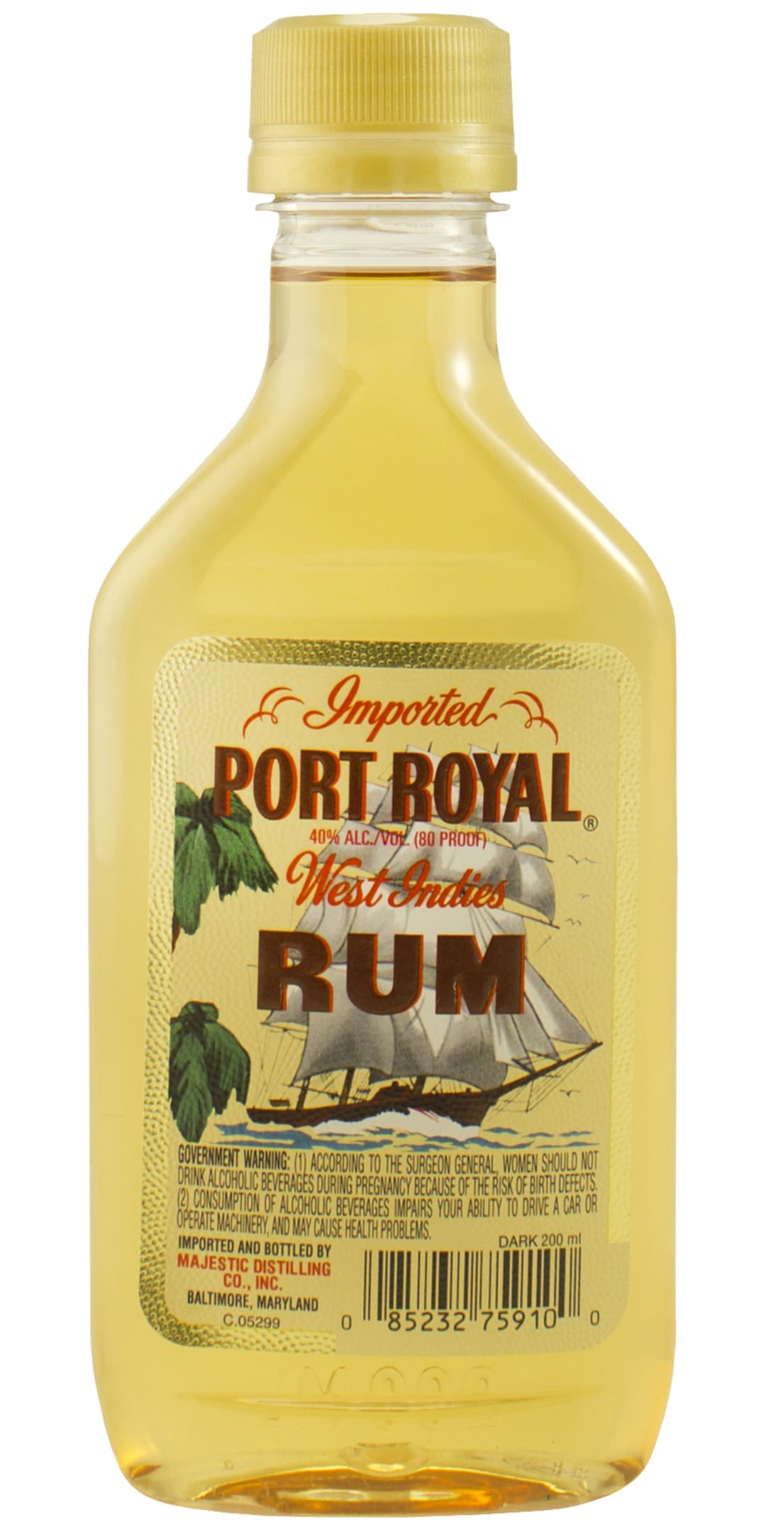 Port Royal West Indies Dark Rum 200ml 80 Proof