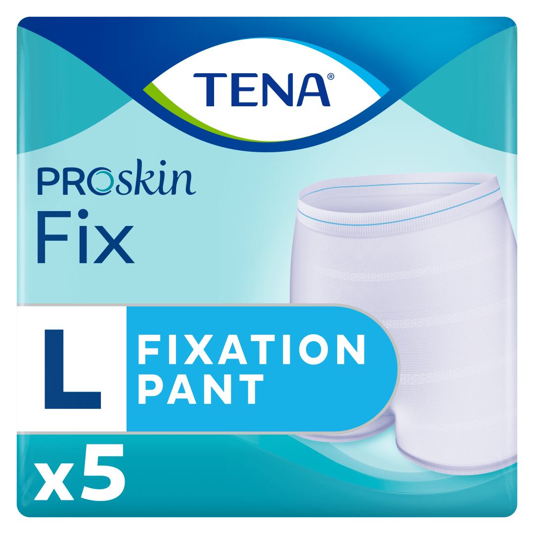 TENA Fix – Reusable Breathable Fixation Pants for Secure Pad Placement with Seamless Design, Comfortable Fit &amp; Washable up to 50 Times - Large, Pack of 5