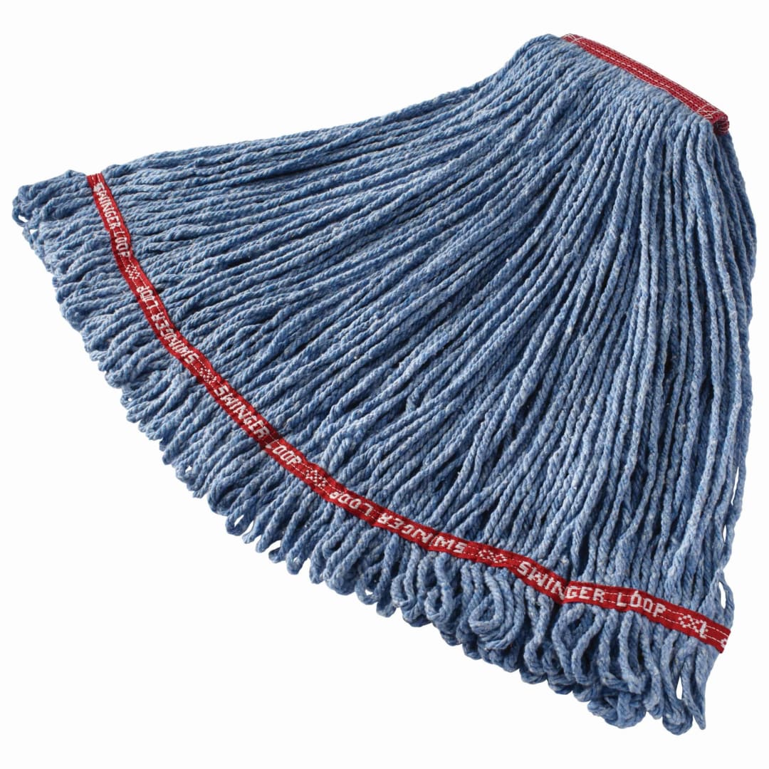 24 OZ Swinger Loop® Blend Wet Mop, 1" Headband, Blue