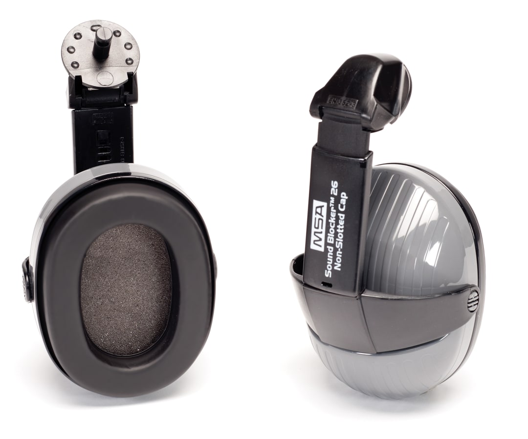 Helmet-Mounted Earmuffs for Non-Slotted Caps, Passive
