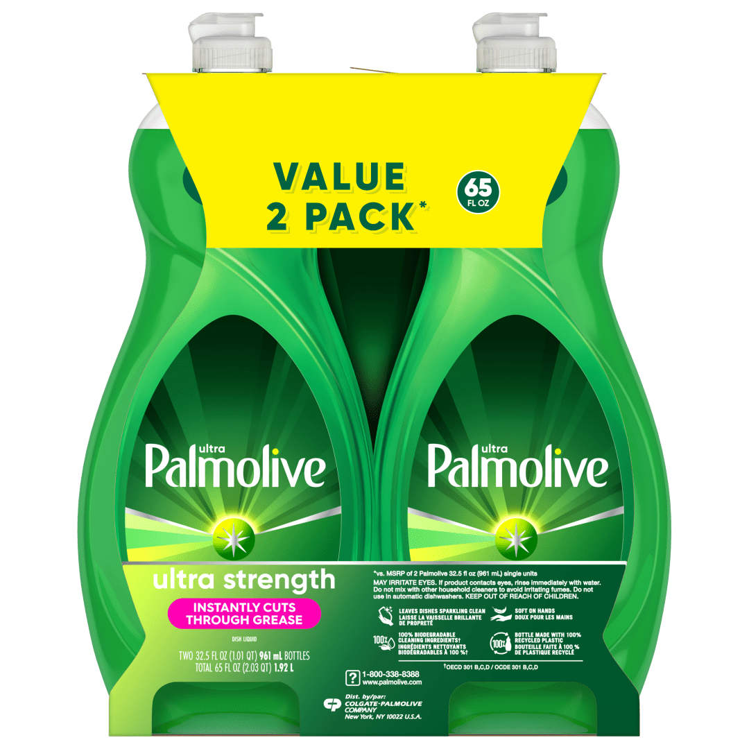 Palmolive Ultra Strength Liquid Dish Soap, 32.5 oz Bottle (2 Pack)
