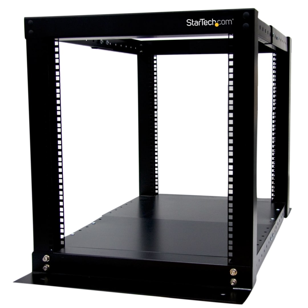 12U Adjustable 4 Post Open Server Equipment Rack