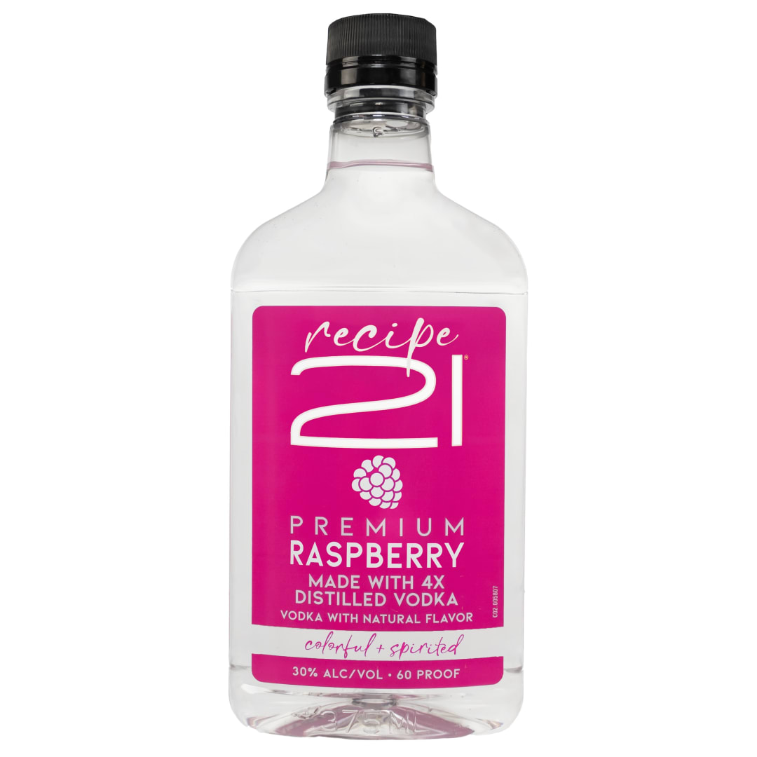 Recipe 21 Raspberry Vodka 375ml 60 Proof