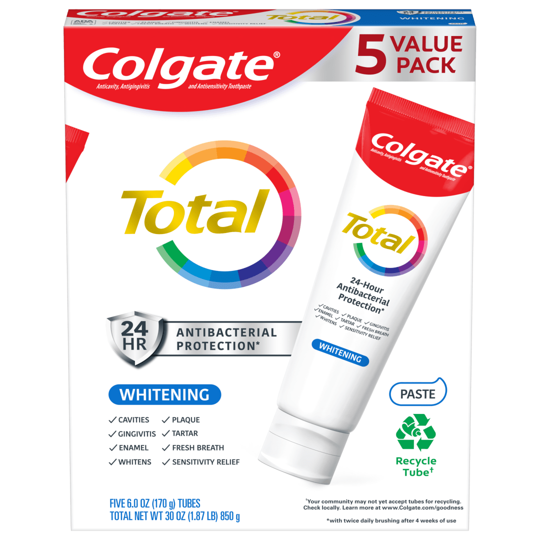 Colgate Total Whitening Paste Toothpaste 6.0oz 5pk