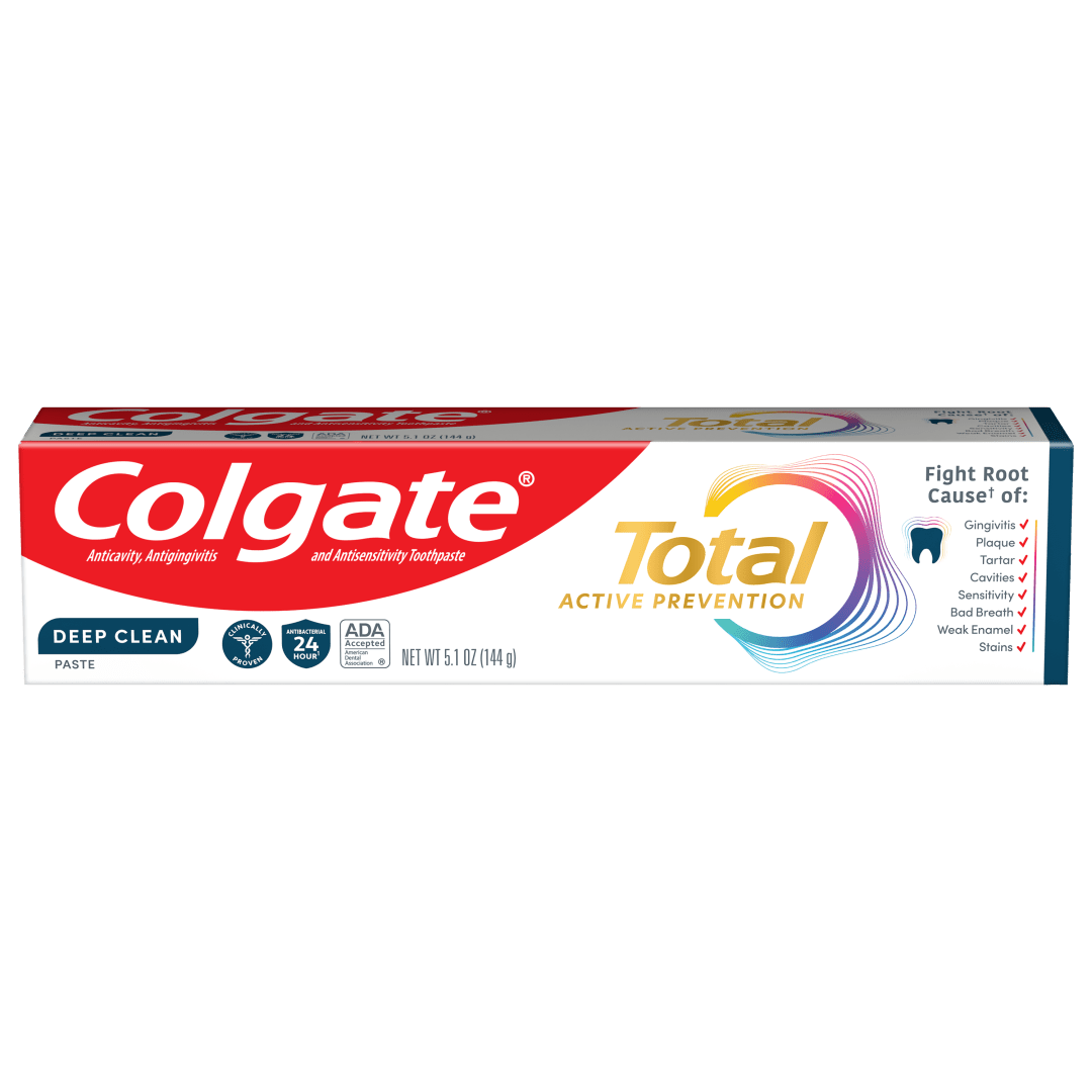 Colgate Total Active Prevention Deep Clean Toothpaste, Mint, 5.1 oz