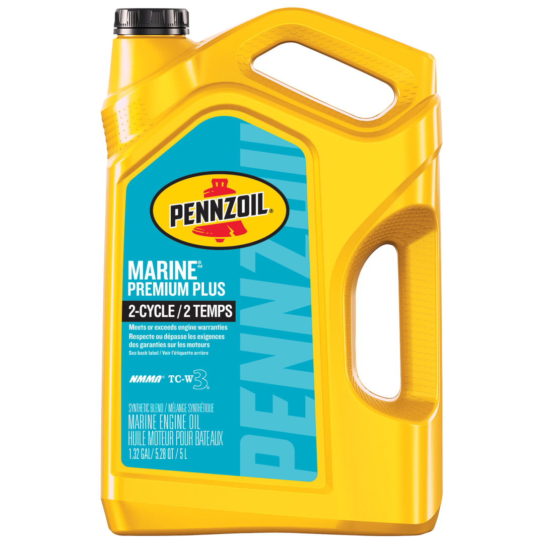 Pennzoil Marine Premium Plus Outboard 2-Stroke Motor Oil, 5 Litre