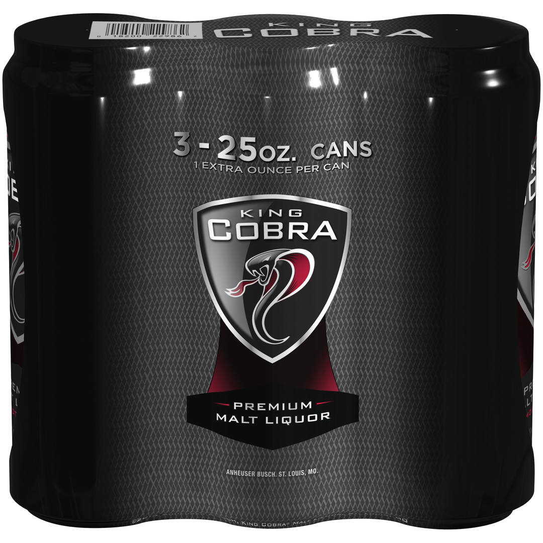 King Cobra Malt Liquor, 3 Pack 25 fl. oz. Cans
