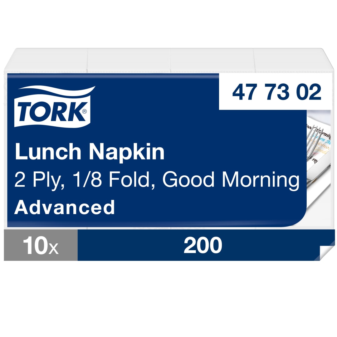Tork Good Morning Lunch Napkin 1/8 Folded