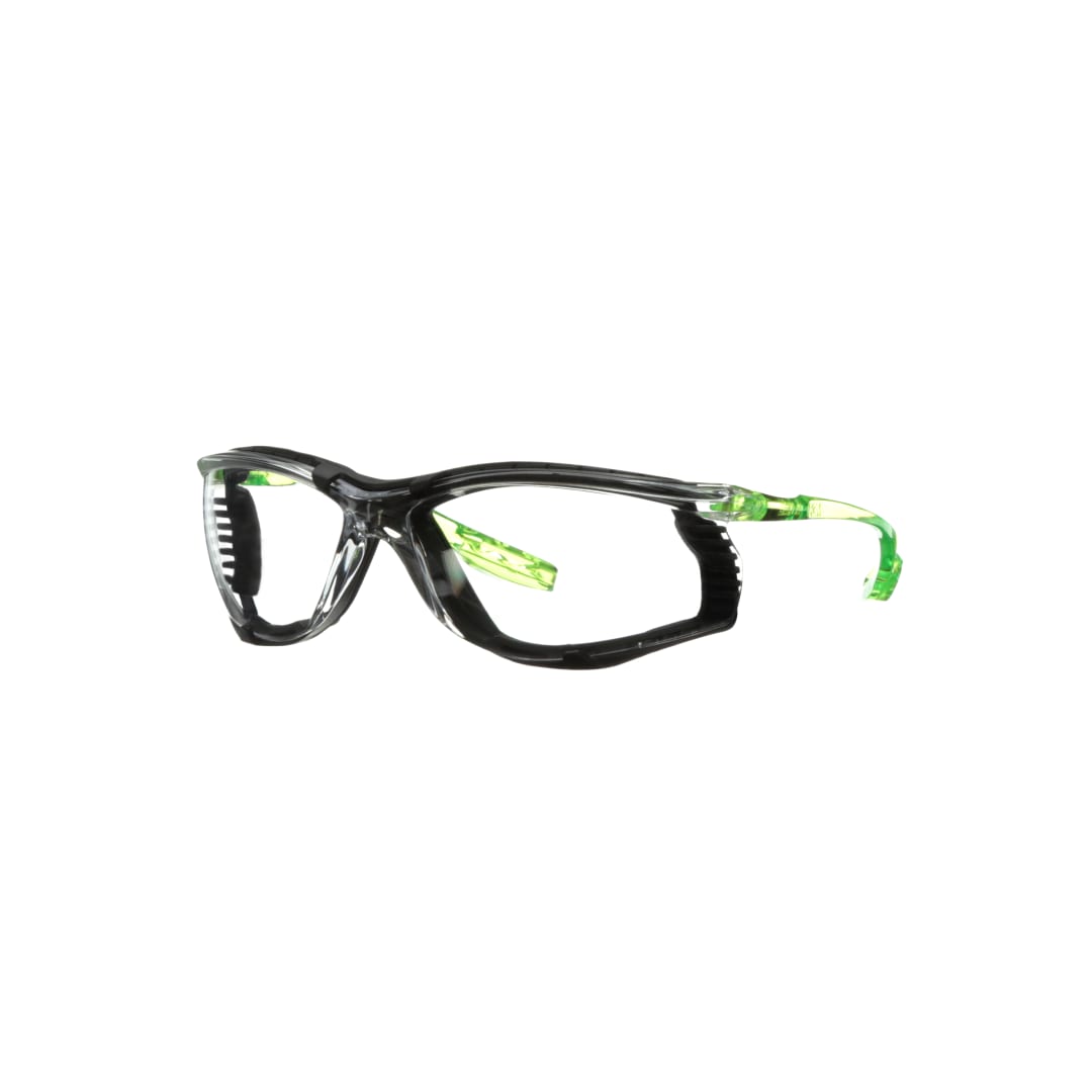 3M™ Solus™ CCS İş Güvenliği Gözlükleri, Misket Limonu Yeşili Saplar, Köpük Conta, Scotchgard™ Buğu Önleyici / Çizilmeye Dayanıklı Kaplama (K ve N), Şeffaf Lens, SCCS01SGAF-GRN-F-EU, 20/Kutu