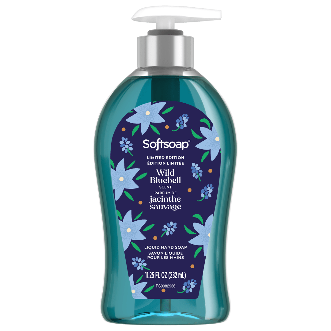 Softsoap Limited Edition Liquid Hand Soap, Kitchen and Bathroom Hand Soap, Wild Bluebell Scent, 332 mL Pump Bottle