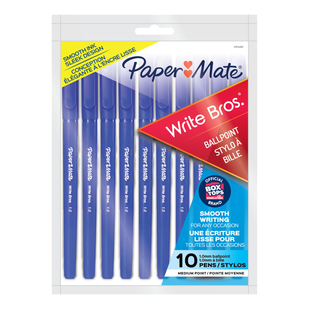PM WRITE BROS 1.0MM 10CT POUCH BLUE