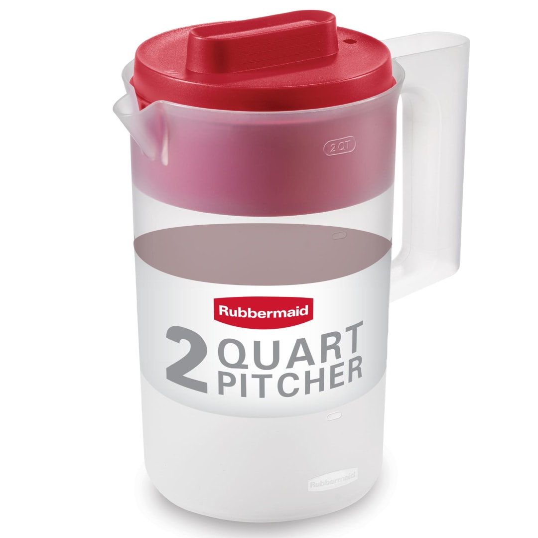 Rubbermaid® Pitcher, 2 Quart, Racer Red