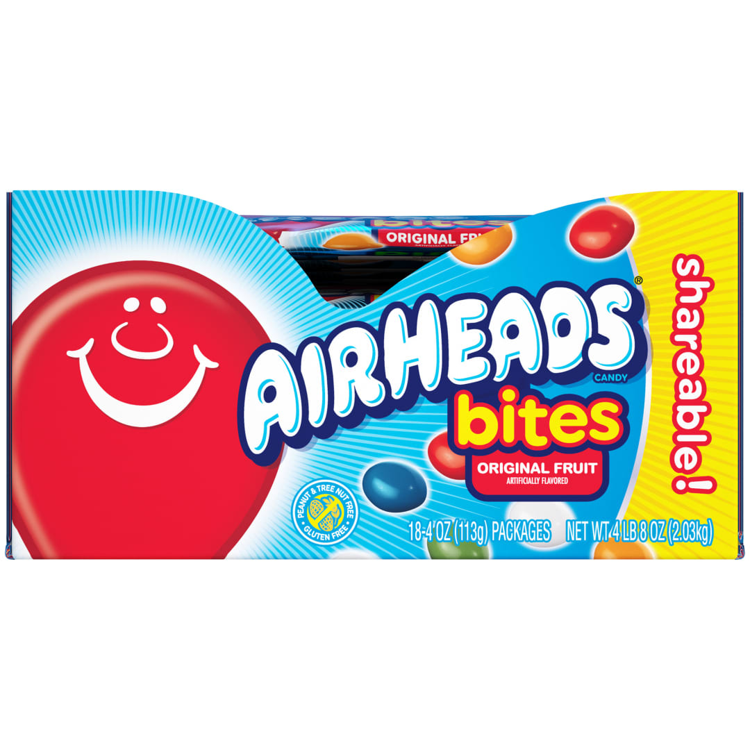 Airheads Bites Fruit 4 oz King Size Bags - 18 Pack