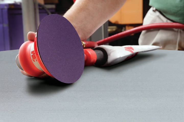 Disco de Lixa 3M™ Hookit™ Purple 735U, 127mm diâmetro, Sem Furo, grão 150