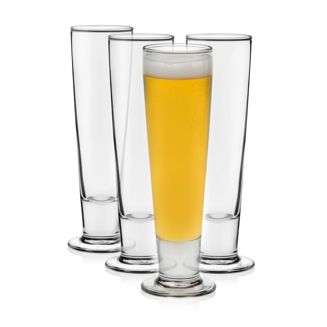 Libbey Stockholm Pilsner Beer Glasses, 14.5-ounce, Set of 4