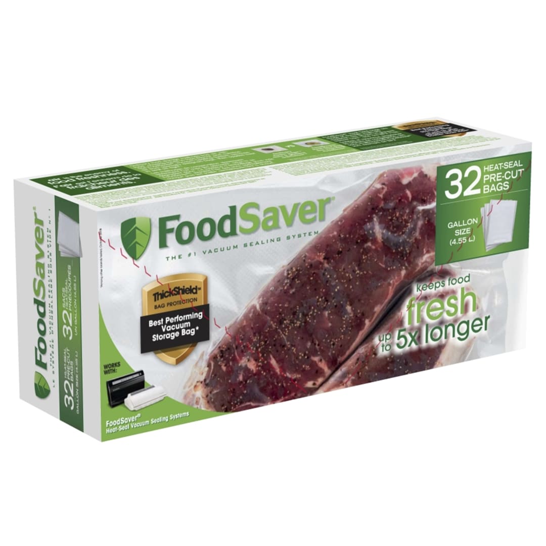 FoodSaver Vacuum Sealer Bags, 1-Gallon Precut Bags, 32 Count