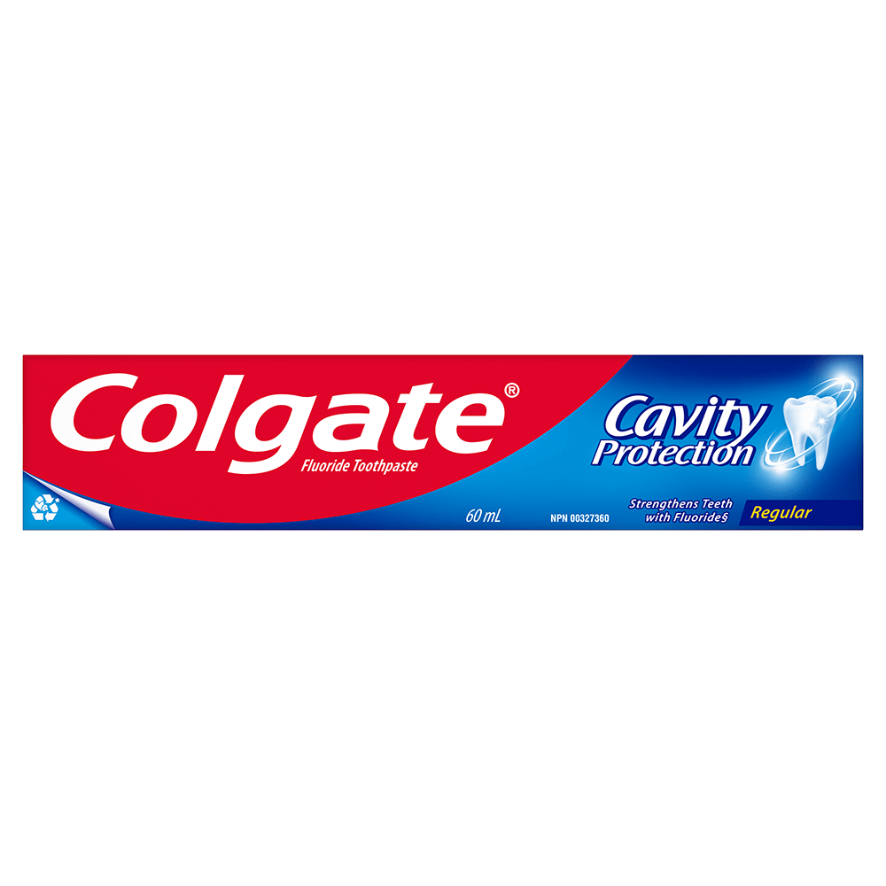 Colgate Cavity Protection Fluoride Toothpaste, Regular, Travel Size, 60 mL