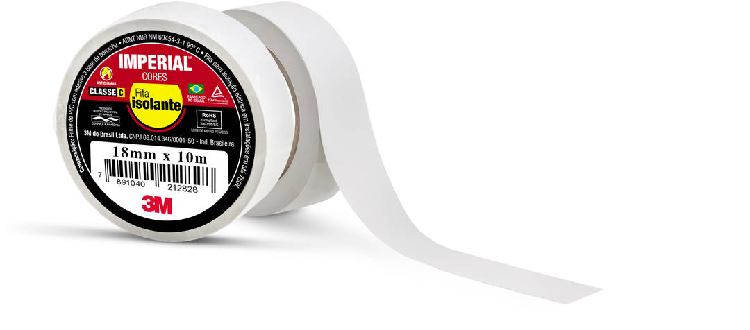 Fita Isolante 3M™ Imperial® – Branca, 18 mm x 10 m