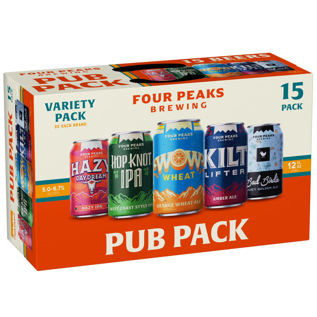 Four Peaks Brewing Beer Pub Pack Variety Pack 15 - 12 fl oz Cans