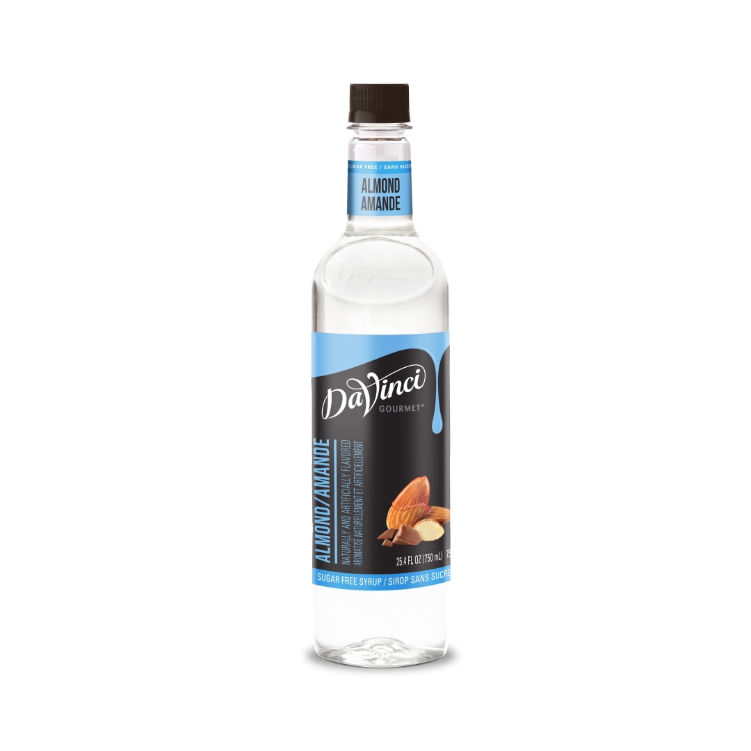 DaVinci Gourmet Sugar Free Almond Syrup, Plastic Bottle, 4 x 750 mL