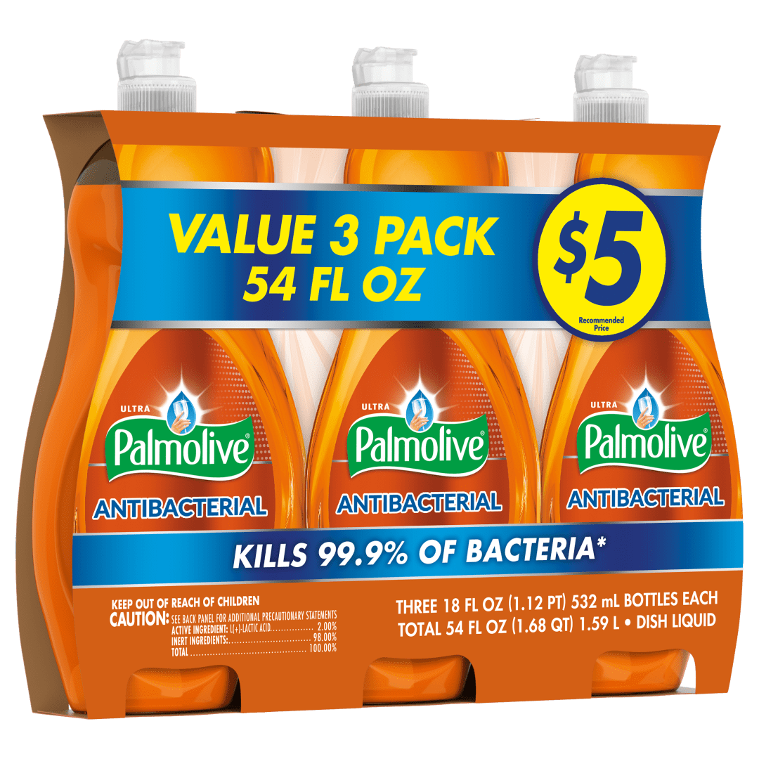Ultra Palmolive Antibacterial Dish Liquid - 18 Fluid Ounce (Triple Pack)