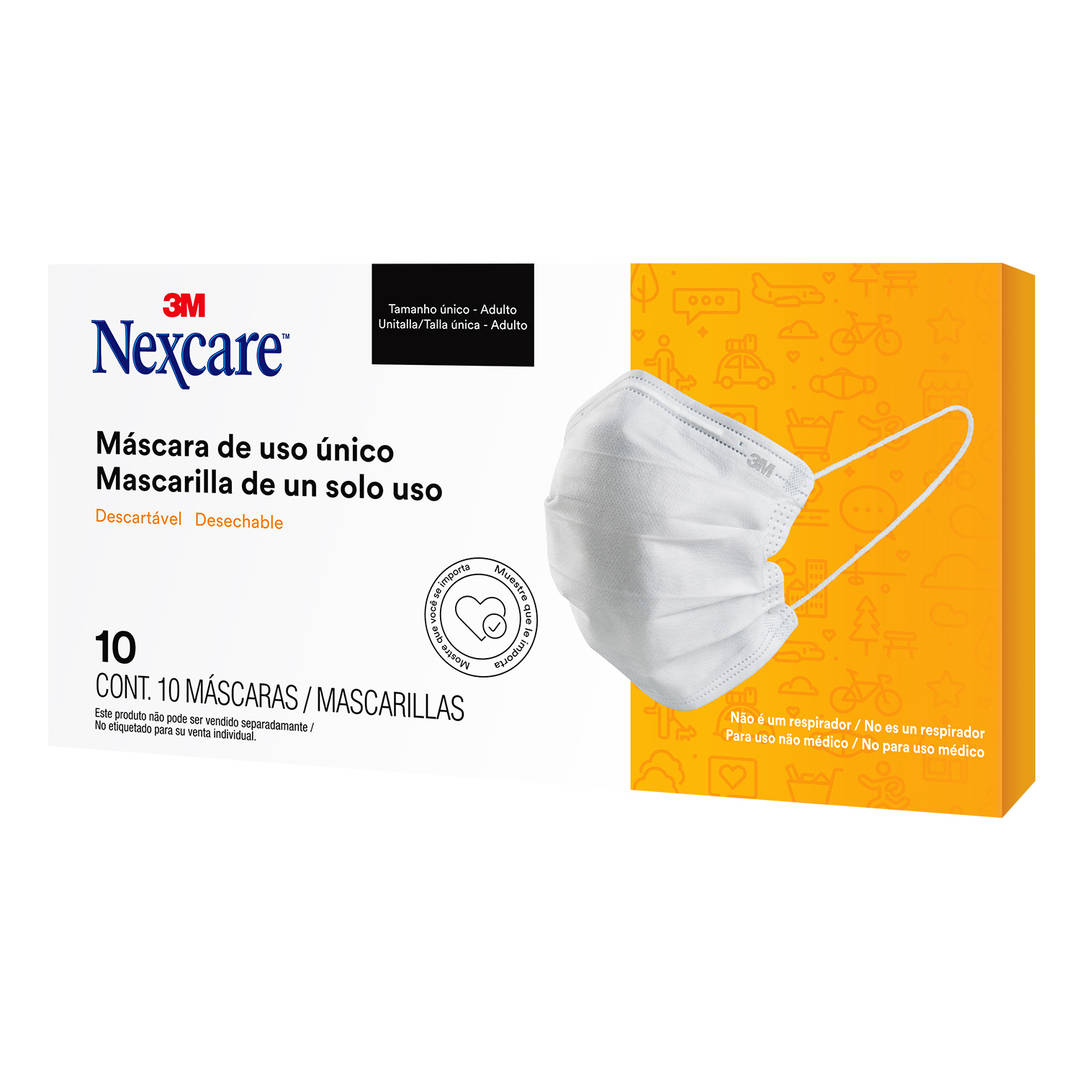 Máscara Descartável 3M™ Nexcare™, 10 unidades