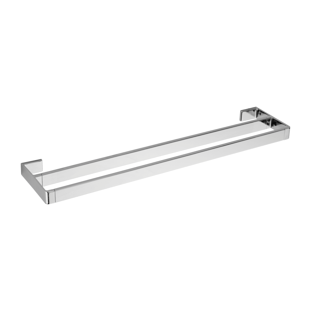 Modern 24" Double Towel Bar in Polished Chrome