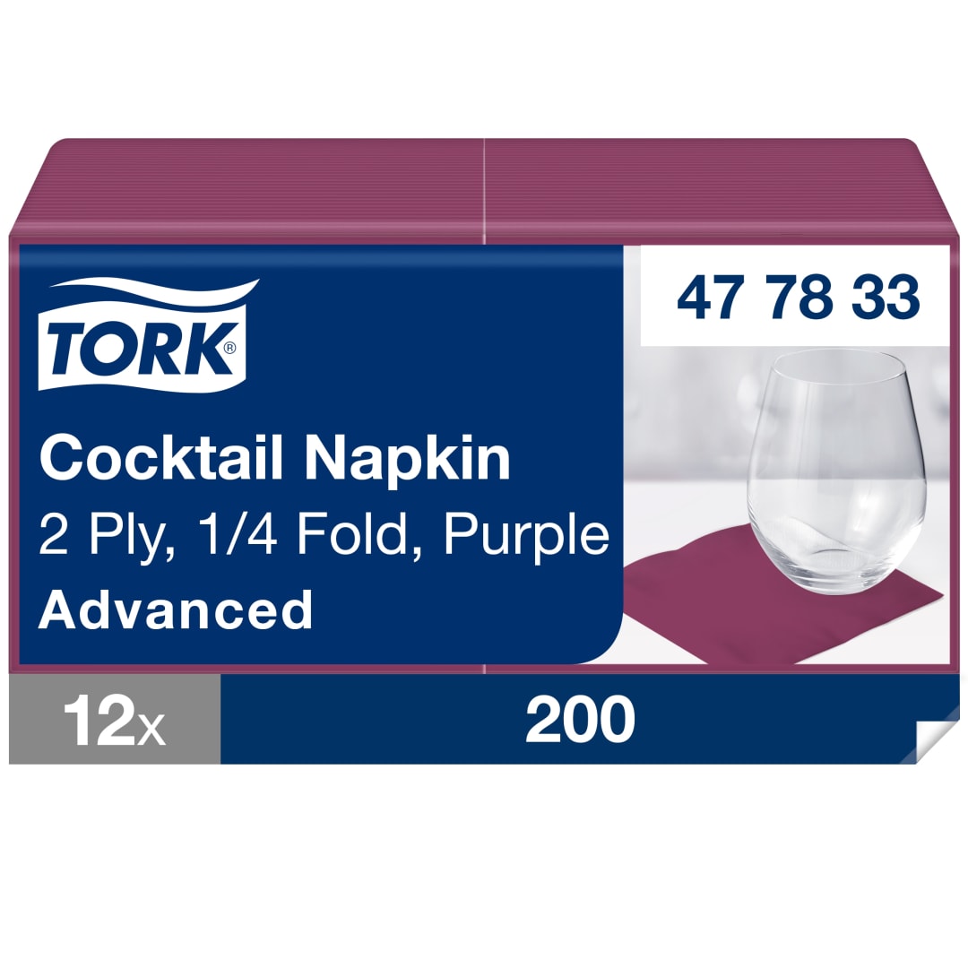 Tork Purple Cocktail Napkin