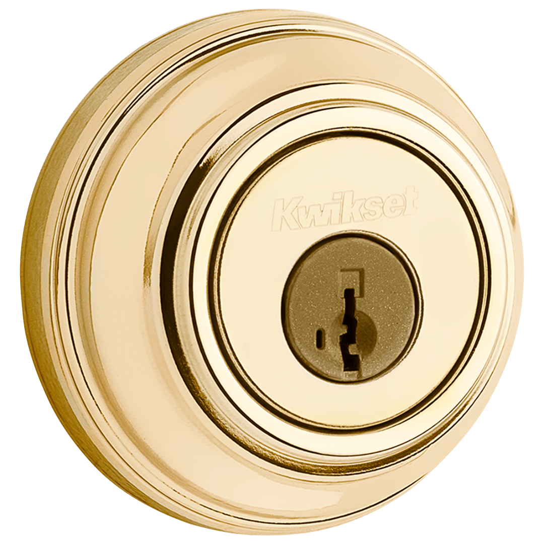 985 Deadbolt, Keyed Both Sides, featuring SmartKey Security™ in Polished Brass