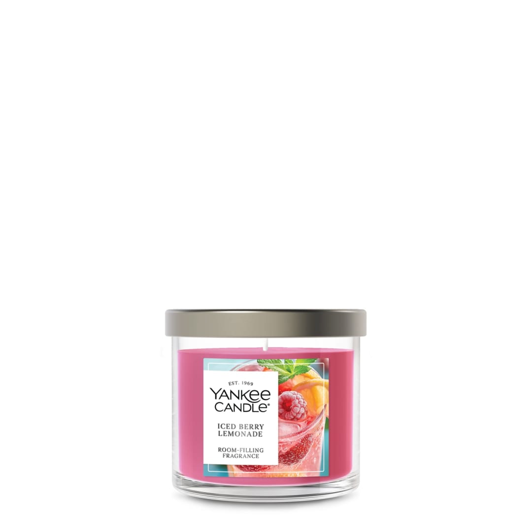 Yankee Candle® Small Tumbler Scented Candle with up to 40 Hour Burn Time, Premium Plant Wax Blend for Consistent Burn, 4.3 oz Tumbler Candle with Room Filling Fragrance, Iced Berry Lemonade