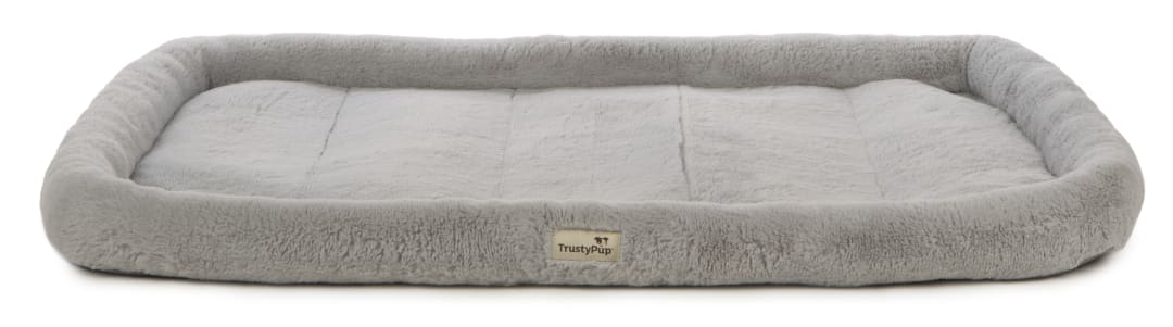 TrustyPup Quilted Crate Bolstered Mat Dog Bed, Ideal for Crates - Gray, Extra Large