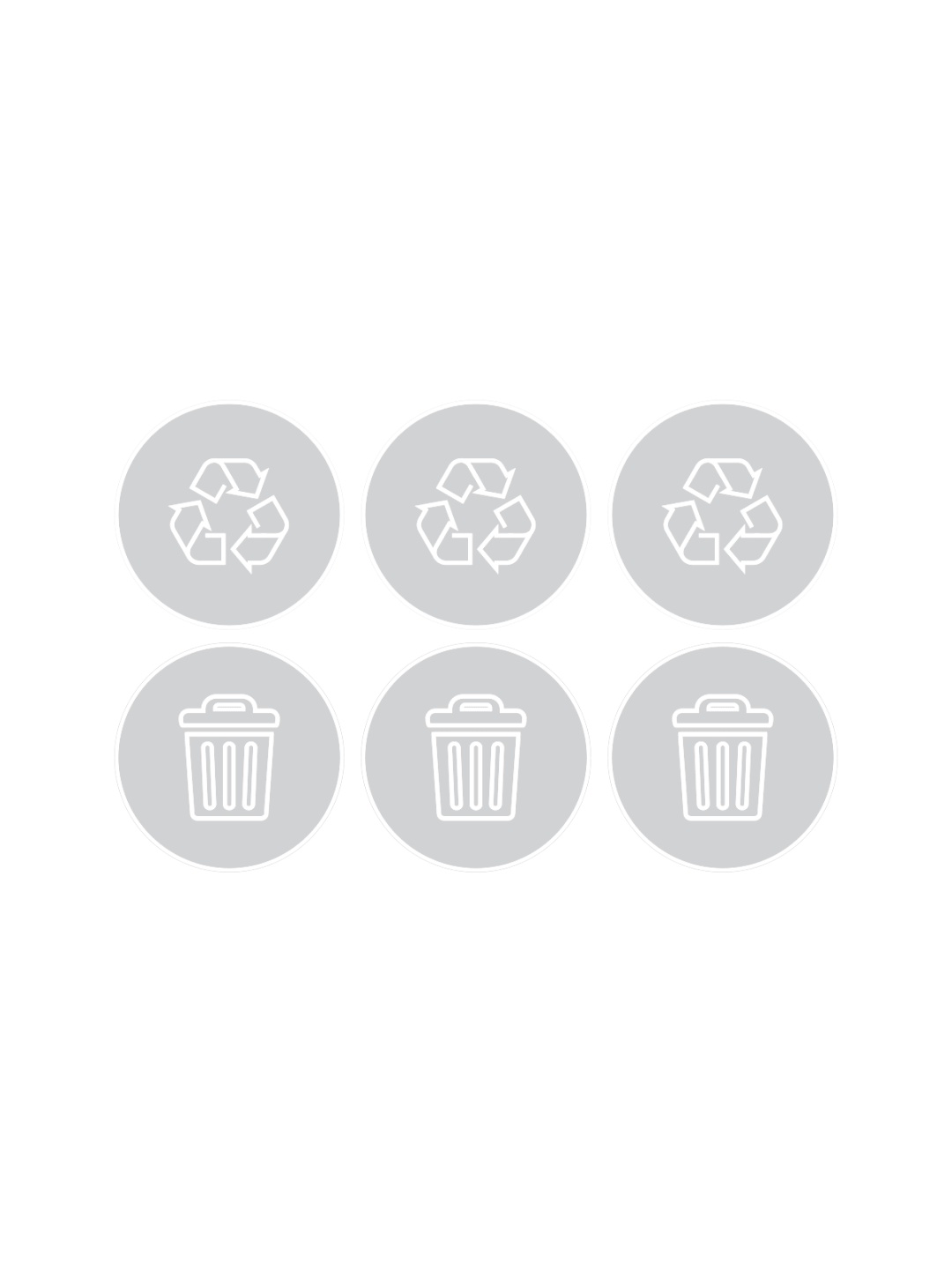 SPECTRUM (6 Pack) - Label - Mobius Loop-Waste - Clear-White