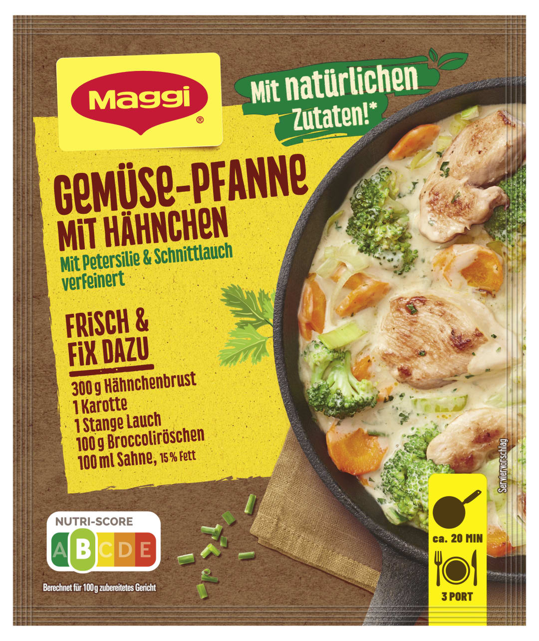 MAGGI FIX Gemüse-Pfanne mit Hähnchen 40g